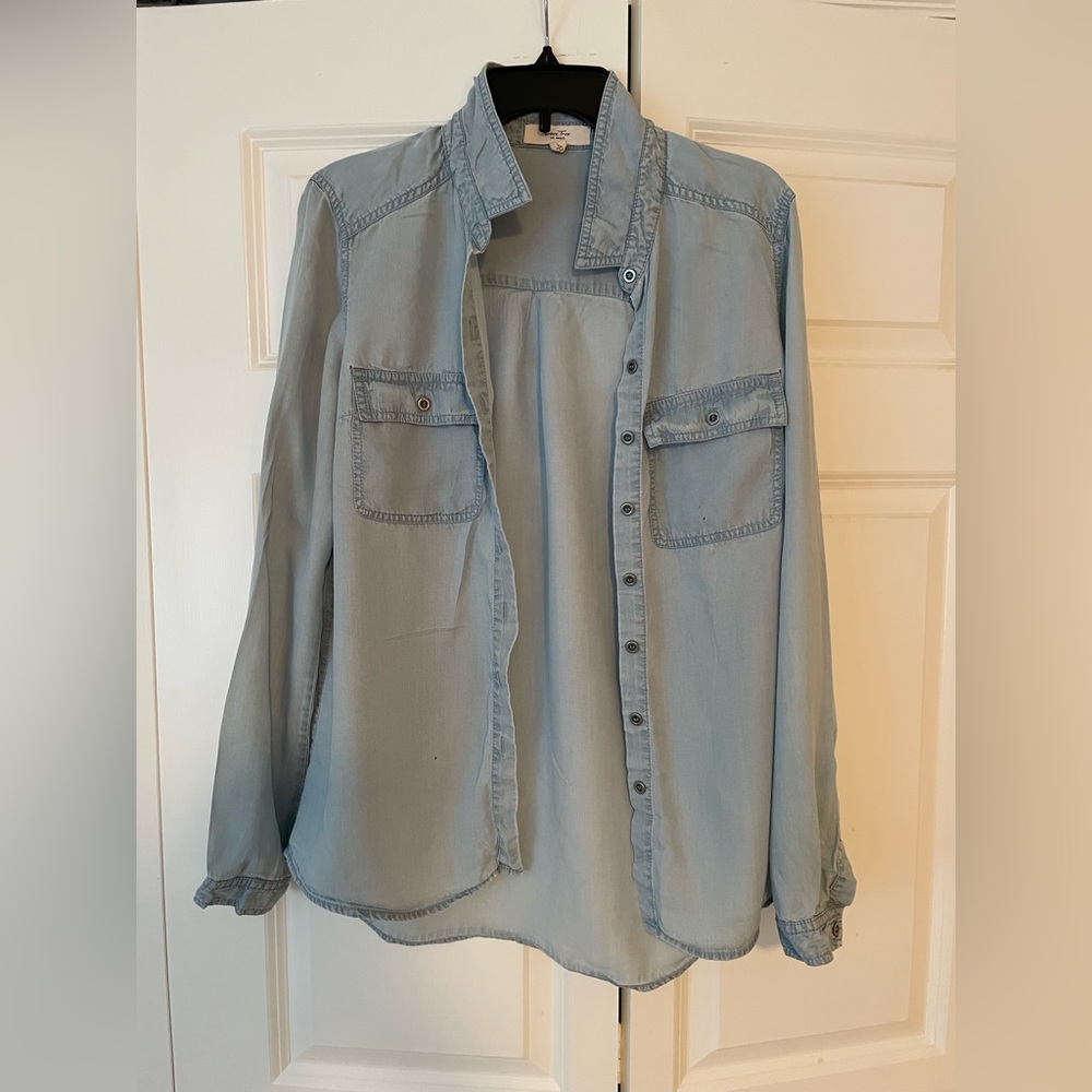 Denim Button-down Shirt
